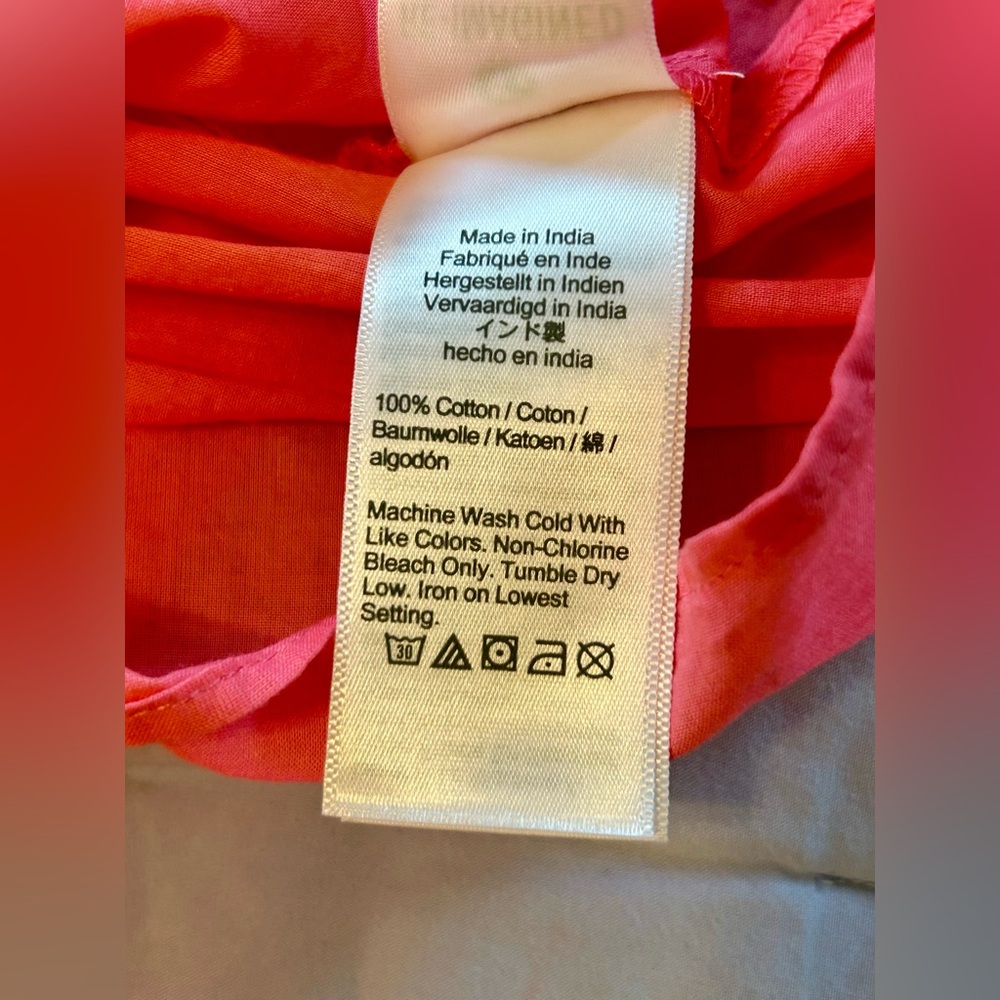 NWT J Crew SZ M Cotton Voile Pink Tiered Button-down Beach Dress - SO cute! - Picture 9 of 9